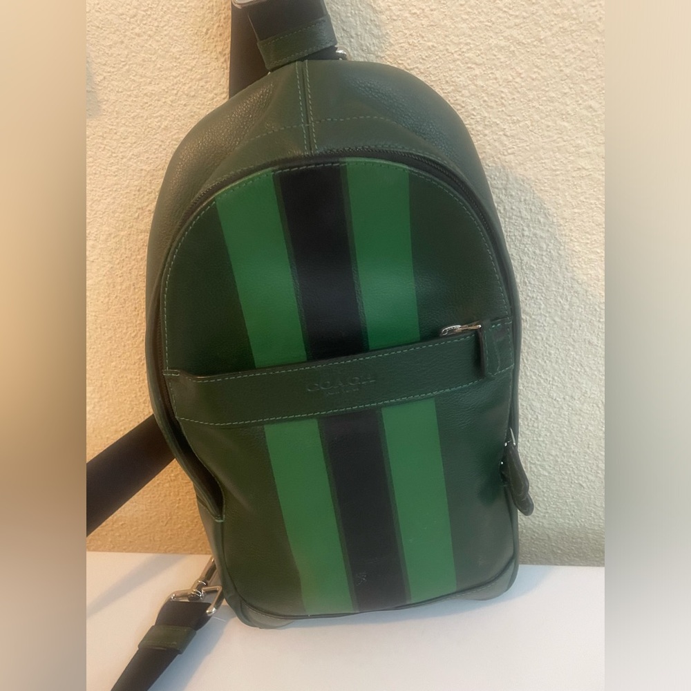 Palm/Pine/Black Unisex Coach Crossbody Bag - Picture 2 of 11